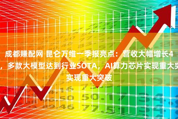 成都赚配网 昆仑万维一季报亮点：营收大幅增长46%，多款大模型达到行业SOTA，AI算力芯片实现重大突破