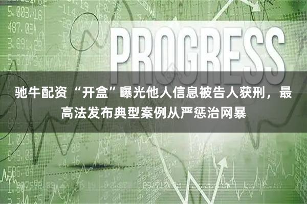 驰牛配资 “开盒”曝光他人信息被告人获刑，最高法发布典型案例从严惩治网暴